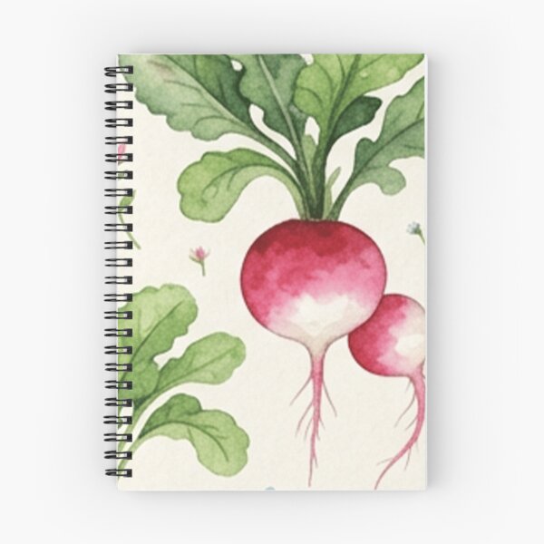 Item preview, Watercolor Radish Garden Botanical Pattern designed and sold by SassyArtistry.
