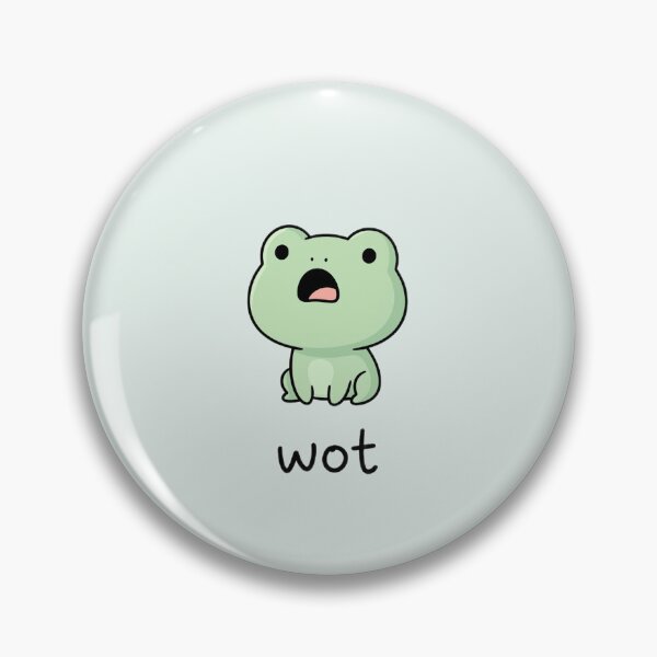 Item preview, Lindo meme de rana Kawaii "wot" designed and sold by pixellm.