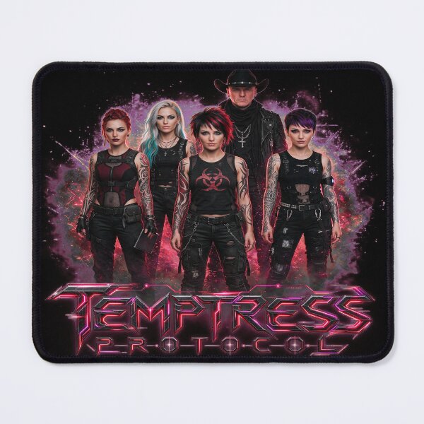 Item preview, Temptress Protocol: Band merch in fire designed and sold by AIRebel.
