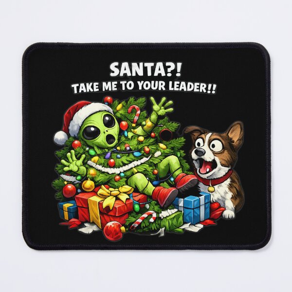 Artikelvorschau, • Lustiger Corgi-Hund-Alien-Weihnachtsbaum – Lustiges Corgi-Hund-Alien entworfen und verkauft von Funnygiftsstudio .