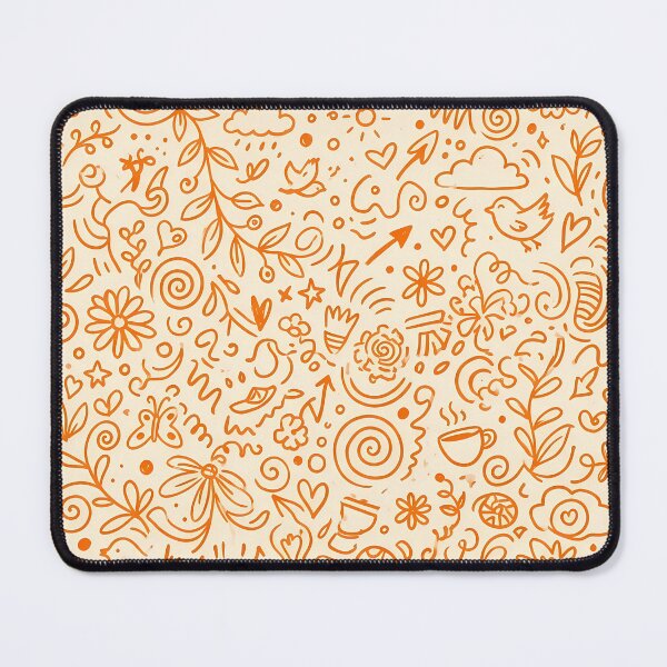 Item preview, AA Whimsical Hand Drawn Folk Art Doodle Pattern designed and sold by ART ATTACK ZONE.