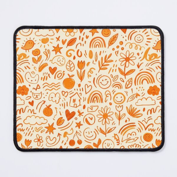 Item preview, BB Whimsical Hand Drawn Folk Art Doodle Pattern designed and sold by ART ATTACK ZONE.