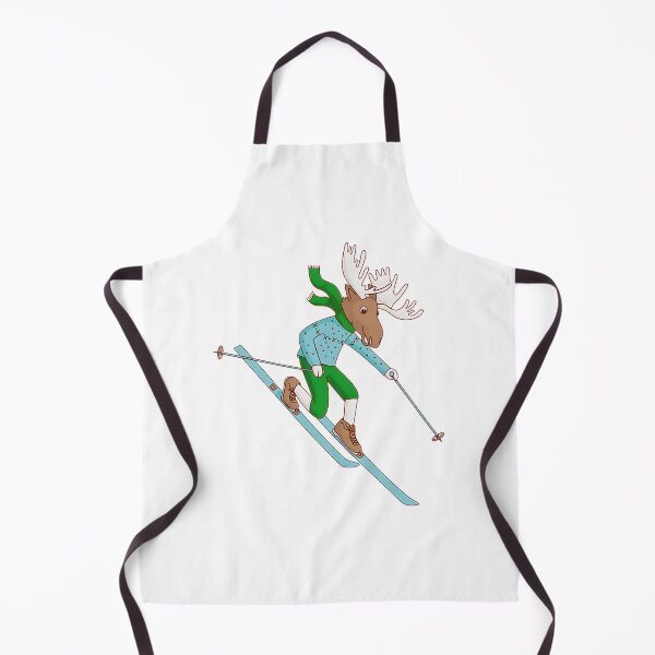 Item preview, Telemark Skiing Moose Illustration in Winter Landscape designed and sold by Allfather077.