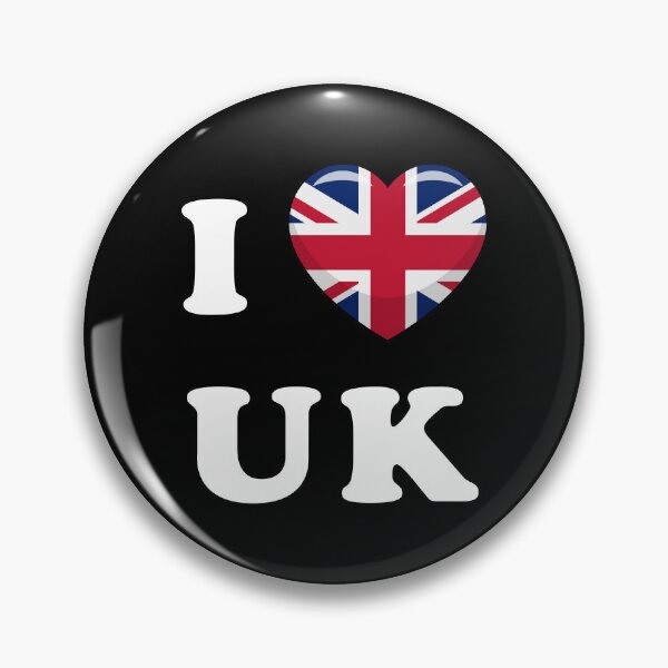 Item preview, I Love UK / I Heart United Kingdom (White text with flag heart) designed and sold by STUDIO-72.