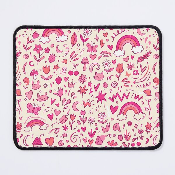 Item preview, EE Whimsical Hand Drawn Folk Art Doodle Pattern designed and sold by ART ATTACK ZONE.