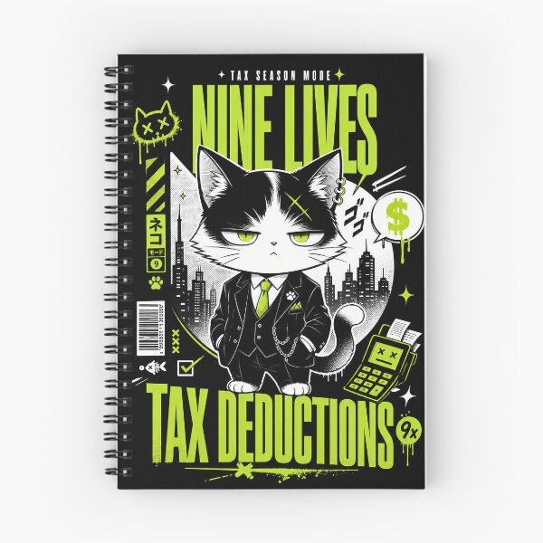 Item preview, Tax Season Mode: Nine Lives, Tax Deductions Funny Accountant Cat designed and sold by Per My Last Nerve Studio.