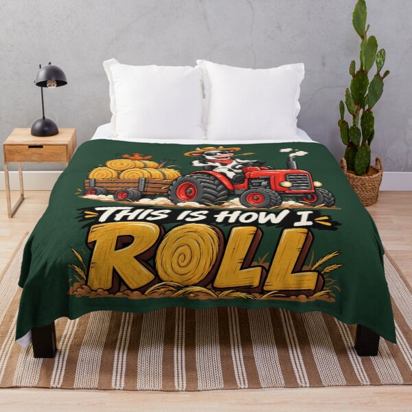 Item preview, This Is How I Roll – Funny Farm Tractor Cow Design designed and sold by waikibi ⭐⭐⭐⭐.