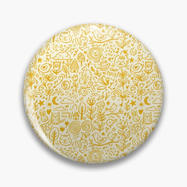 Item preview, GG Whimsical Hand Drawn Folk Art Doodle Pattern designed and sold by ART ATTACK ZONE.