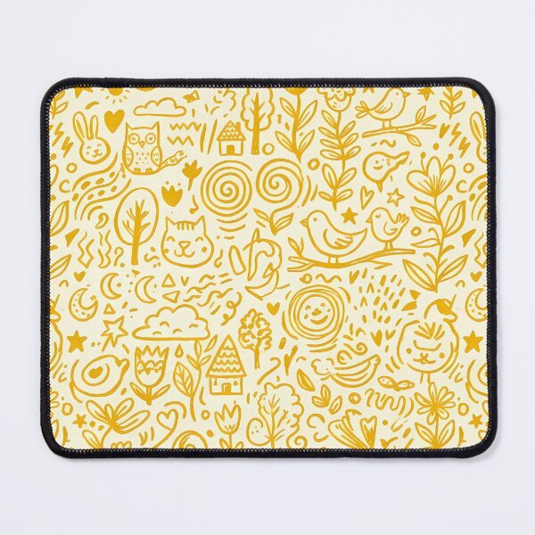 Item preview, GG Whimsical Hand Drawn Folk Art Doodle Pattern designed and sold by ART ATTACK ZONE.