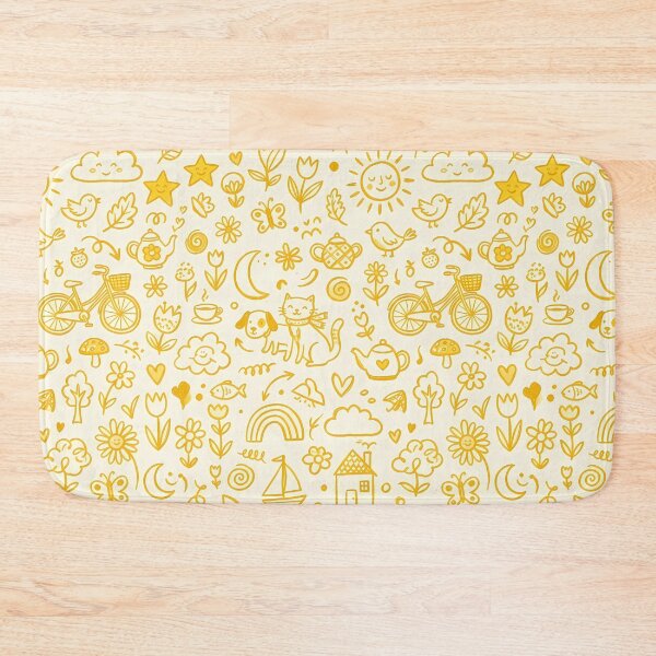 Item preview, HH Whimsical Hand Drawn Folk Art Doodle Pattern designed and sold by ART ATTACK ZONE.