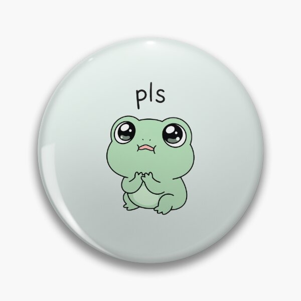 Item preview, Cute Kawaii frog saying "pls"  designed and sold by pixellm.