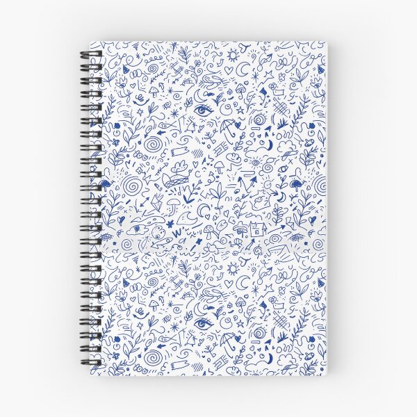 Item preview, Blue lines Hand Drawn Folk Art Doodle Pattern designed and sold by ART ATTACK ZONE.