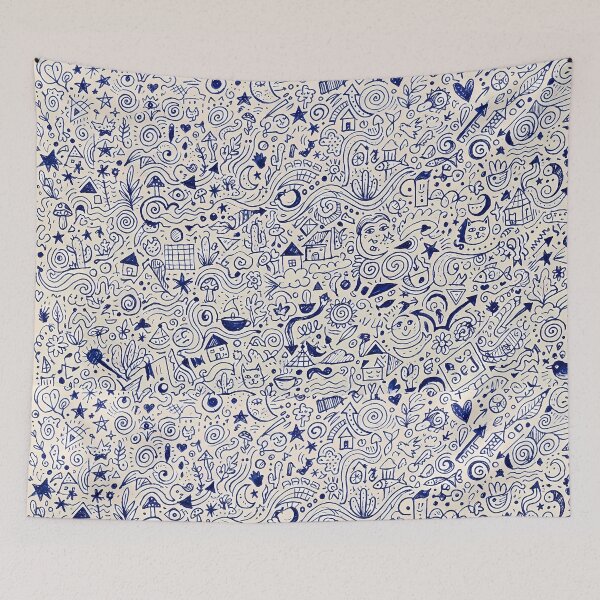 Item preview, Draw Whimsical Hand Drawn Folk Art Doodle Pattern designed and sold by ART ATTACK ZONE.