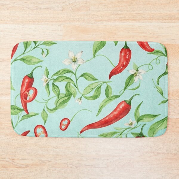Artikelvorschau, Aquarellmuster mit roter Chilischote entworfen und verkauft von SassyArtistry.