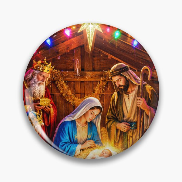Artikelvorschau, Christliche Weihnachtskrippe im Retro-Stil der 80er Jahre entworfen und verkauft von Imemewell.