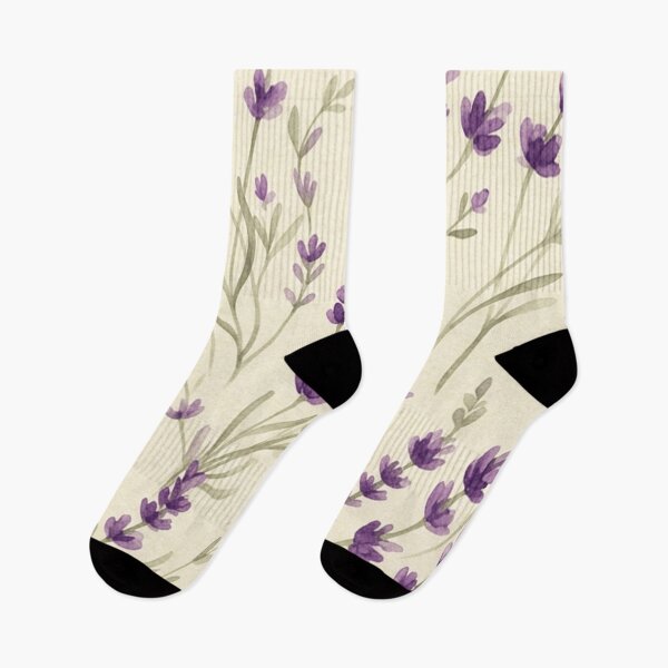 Item preview, Watercolor Lavender Botanical Floral Pattern designed and sold by SassyArtistry.