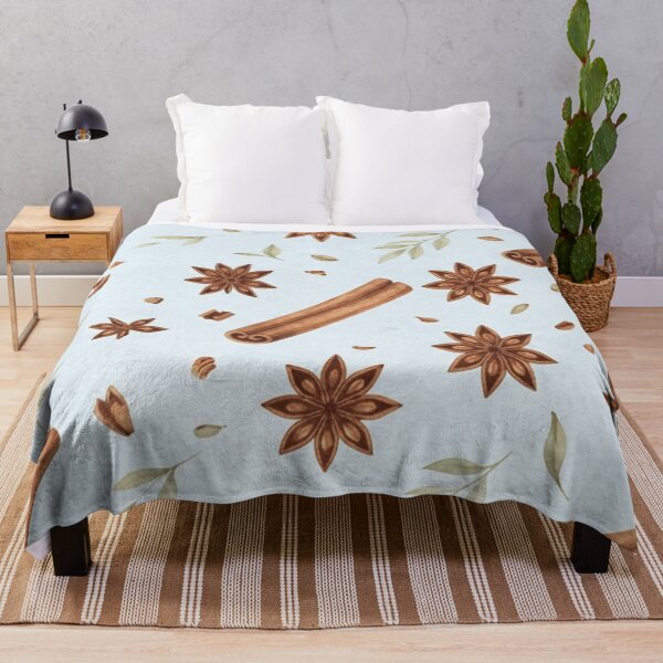 Item preview, Watercolor Cinnamon Star Anise Spice Pattern designed and sold by SassyArtistry.