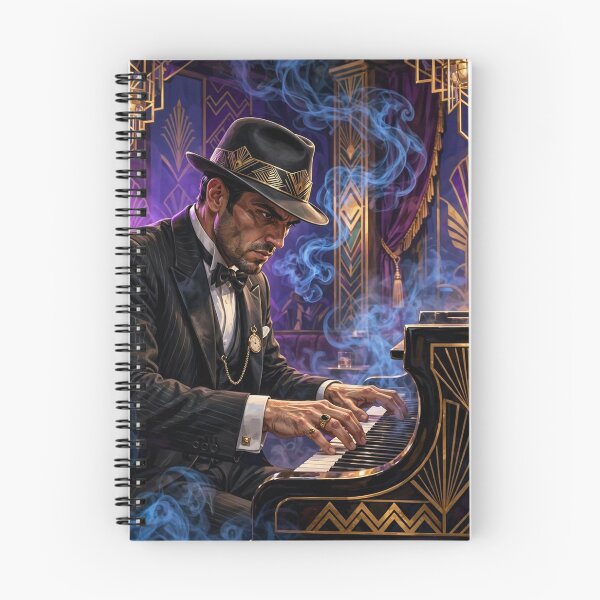 Item preview, Speakeasy Skeleton Pianist Art designed and sold by Gangster-Design.