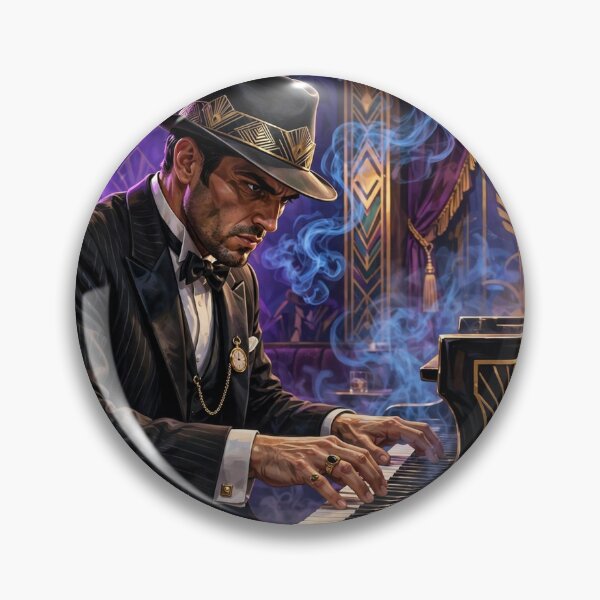 Item preview, Speakeasy Skeleton Pianist Art designed and sold by Gangster-Design.