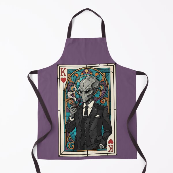 Item preview, The Alien King – Stained Glass Portrait designed and sold by NexxaStoree.