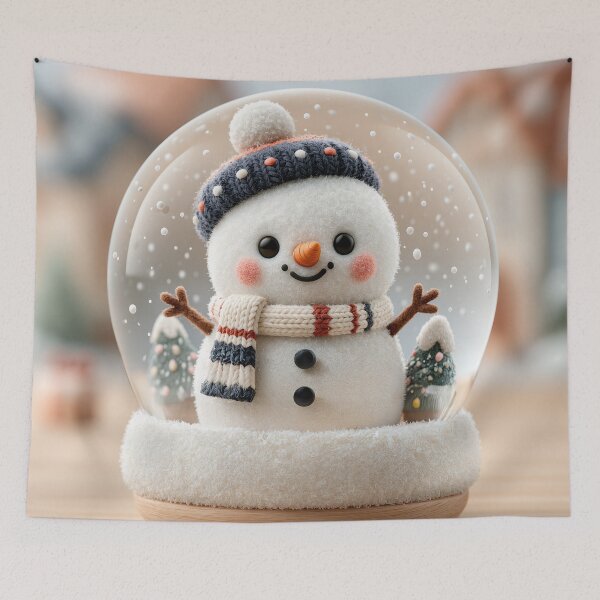 Item preview, Cute Snowman in a Snow Globe Art designed and sold by colorful-white.