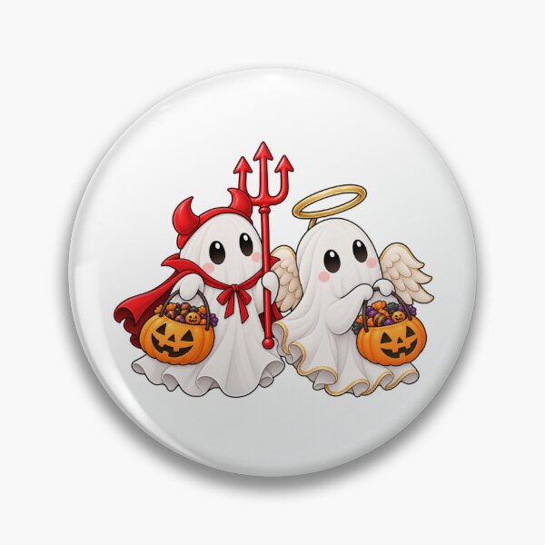 Item preview, Cute Angel and Devil Ghosts Trick or Treating designed and sold by Seasons & Reasons.