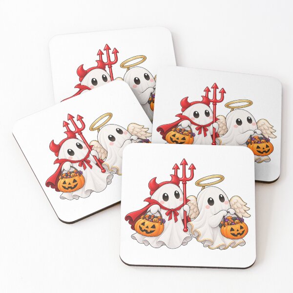 Item preview, Cute Angel and Devil Ghosts Trick or Treating designed and sold by Seasons & Reasons.