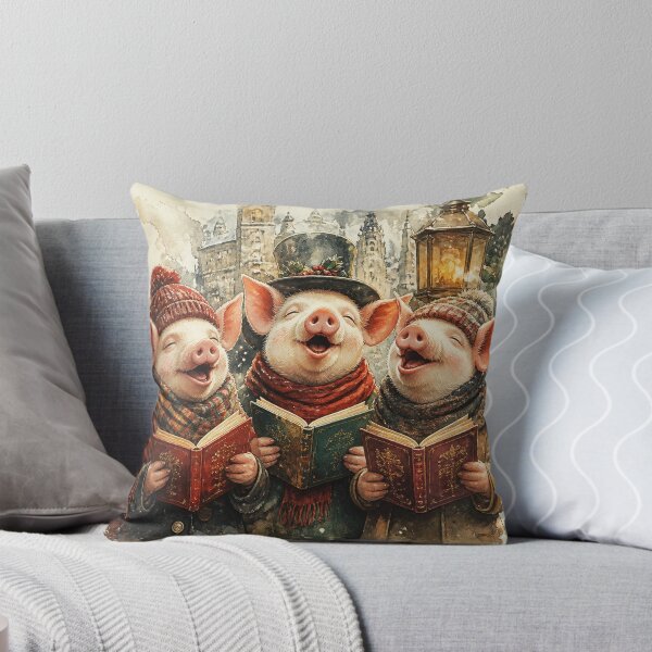 Item preview, Adorable Pigs Singing Christmas Carol's designed and sold by Beyond The Canvas.