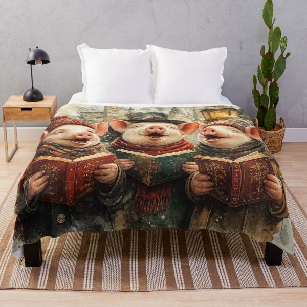Item preview, Adorable Pigs Singing Christmas Carol's designed and sold by Beyond The Canvas.