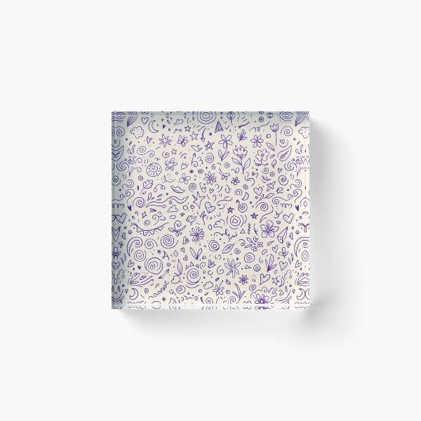 Item preview, Abstract Whimsical Hand Drawn Folk Art Doodle Pattern designed and sold by ART ATTACK ZONE.