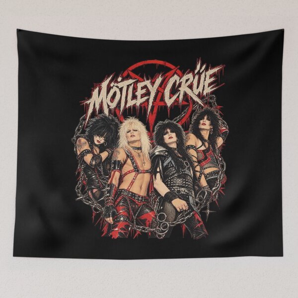 Item preview, Mötley Crüe Band – Vintage 80s Glam Metal Hair Metal Rock Art designed and sold by Jadegothgobby.