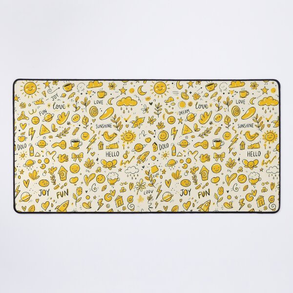 Item preview, Love Whimsical Hand Drawn Folk Art Doodle Pattern designed and sold by ART ATTACK ZONE.