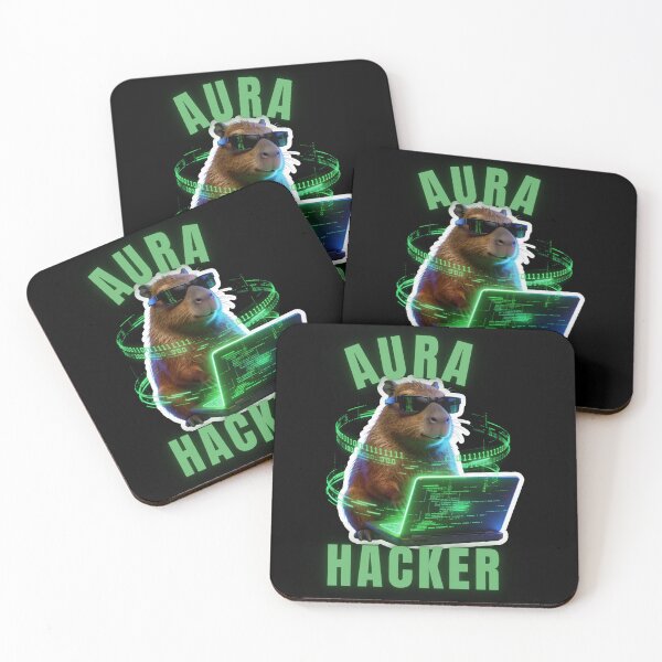 Artikelvorschau, Aura Hacker Lustiges Cyber-Capybara-Gamer-Meme Ästhetik entworfen und verkauft von Quati-br.