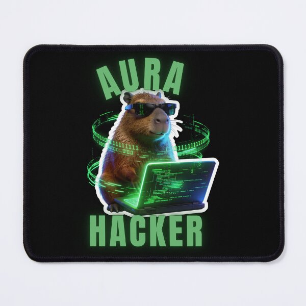 Item preview, Aura Hacker Funny Cyber Capybara Gamer Meme Aesthetic designed and sold by Quati-br.