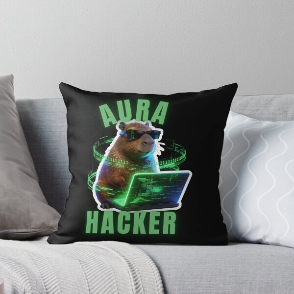 Item preview, Aura Hacker Funny Cyber Capybara Gamer Meme Aesthetic designed and sold by Quati-br.
