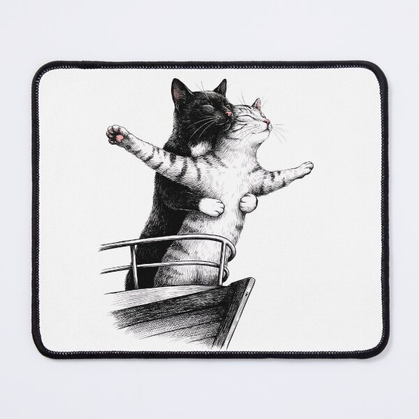 Item preview, Cats Hugging on a Boat Vintage Cat Lovers Design designed and sold by Snifferius.