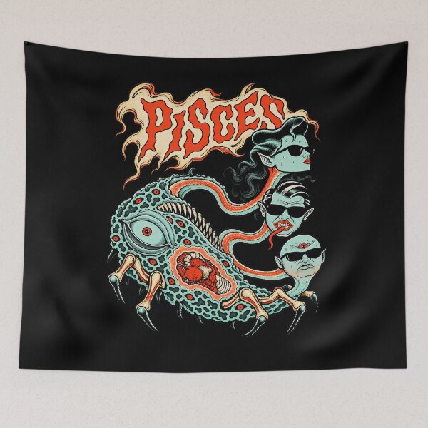 Item preview, Pisces Zodiac Monster – Surreal Psychedelic Cosmic Horror Art designed and sold by Jadegothgobby.