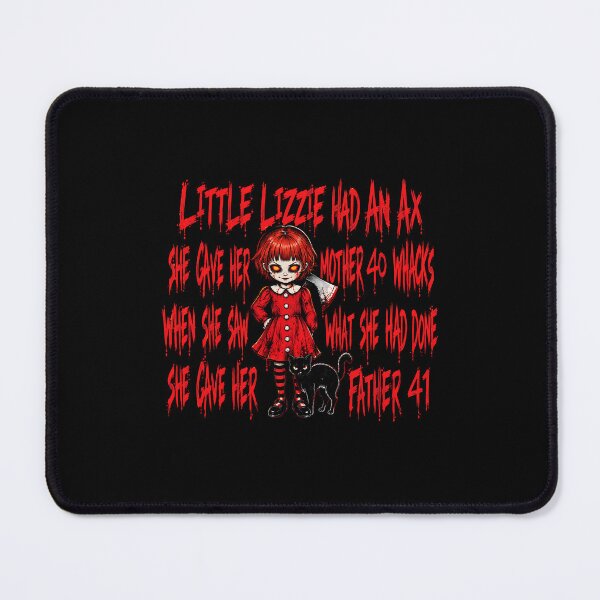 Artikelvorschau, Lizzie Borden Little Lizzie Cat 40-41 Horr entworfen und verkauft von CatTalkTshirts.