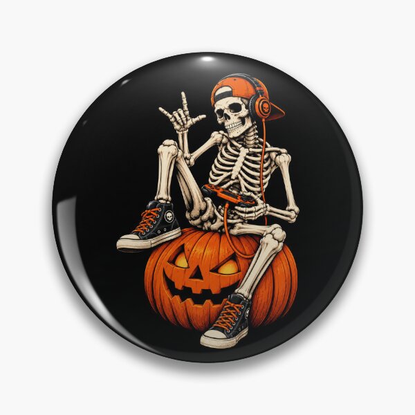 Item preview, Skeleton Gamer Halloween Pumpkin Video Game Gift designed and sold by w1ckerman.