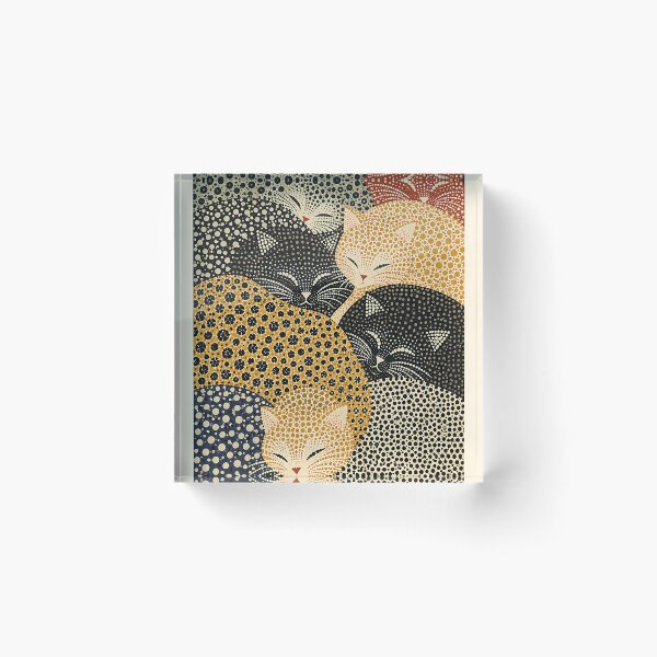 Artikelvorschau, Polka Dot Cats – Japanische Kunst des Schlafkatzenfestivals entworfen und verkauft von artswag.