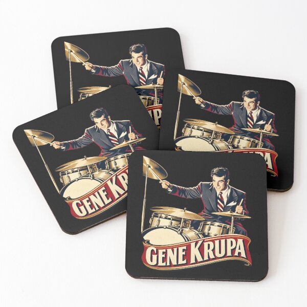 Artikelvorschau, Gene Krupa – Vintage Jazz Drummer Big Band Music Art entworfen und verkauft von Jadegothgobby.