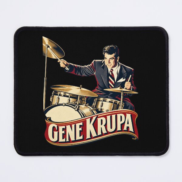Item preview, Gene Krupa – Vintage Jazz Drummer Big Band Music Art designed and sold by Jadegothgobby.