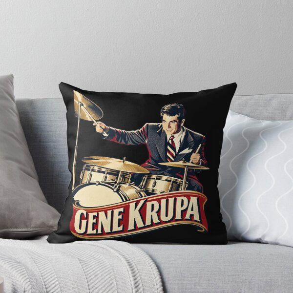 Artikelvorschau, Gene Krupa – Vintage Jazz Drummer Big Band Music Art entworfen und verkauft von Jadegothgobby.