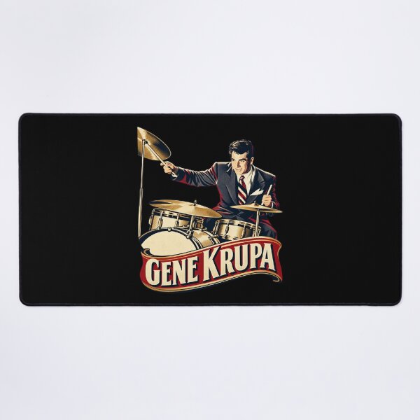 Item preview, Gene Krupa – Vintage Jazz Drummer Big Band Music Art designed and sold by Jadegothgobby.