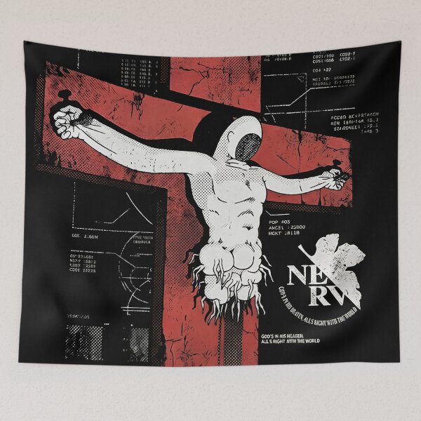 Item preview, Ancestral Being on the Cross - Psychological and Bio-Mechanical Sci-Fi Illustration designed and sold by moosesclub.