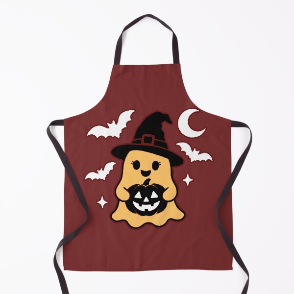 Item preview, Cute Halloween Ghost | Little Witch Ghost with Pumpkin | Kawaii Halloween | Cute Ghost Witch designed and sold by AstronautMerch.