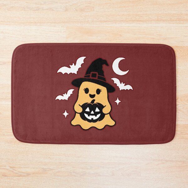 Item preview, Cute Halloween Ghost | Little Witch Ghost with Pumpkin | Kawaii Halloween | Cute Ghost Witch designed and sold by AstronautMerch.