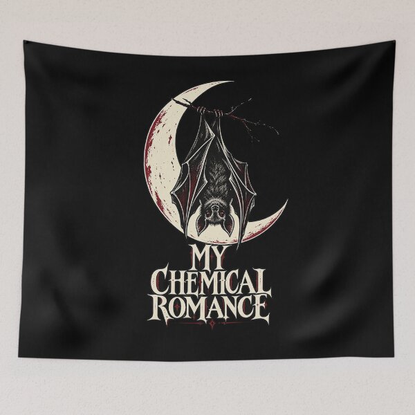 Item preview, My Chemical Romance – Gothic Bat Moon Emo Rock Art designed and sold by Jadegothgobby.