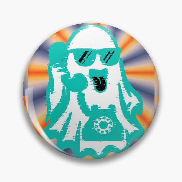 Item preview, Ghost with retro phone | Cool ghost glitch | Vintage ghost phone | Retro Halloween designed and sold by AstronautMerch.