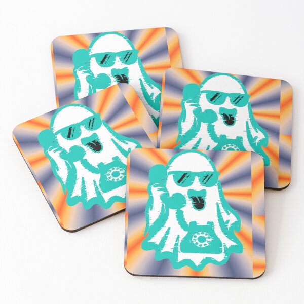Artikelvorschau, Geist mit Retro-Telefon | Cooler Geister-Glitch | Vintage-Geistertelefon | Retro-Halloween entworfen und verkauft von AstronautMerch.